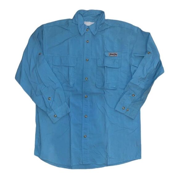 Bimini Bay Blue Long Sleeve Fishing Shirt Men's Medium (M) - Picture 1 of 5